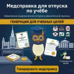 Медсправка для отпуска по учёбе