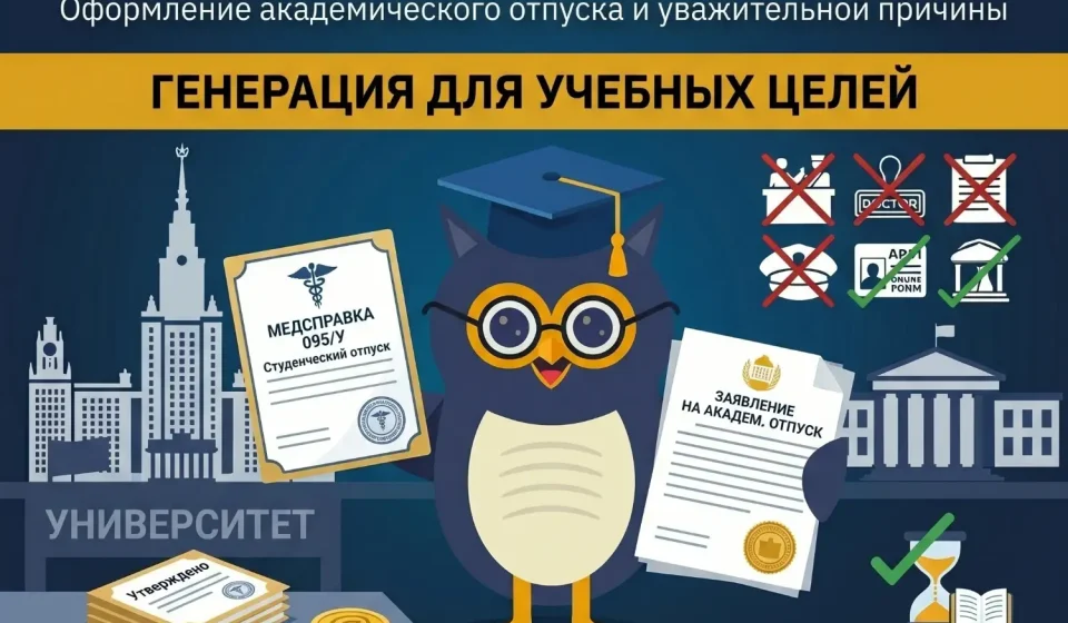 Медсправка для отпуска по учёбе