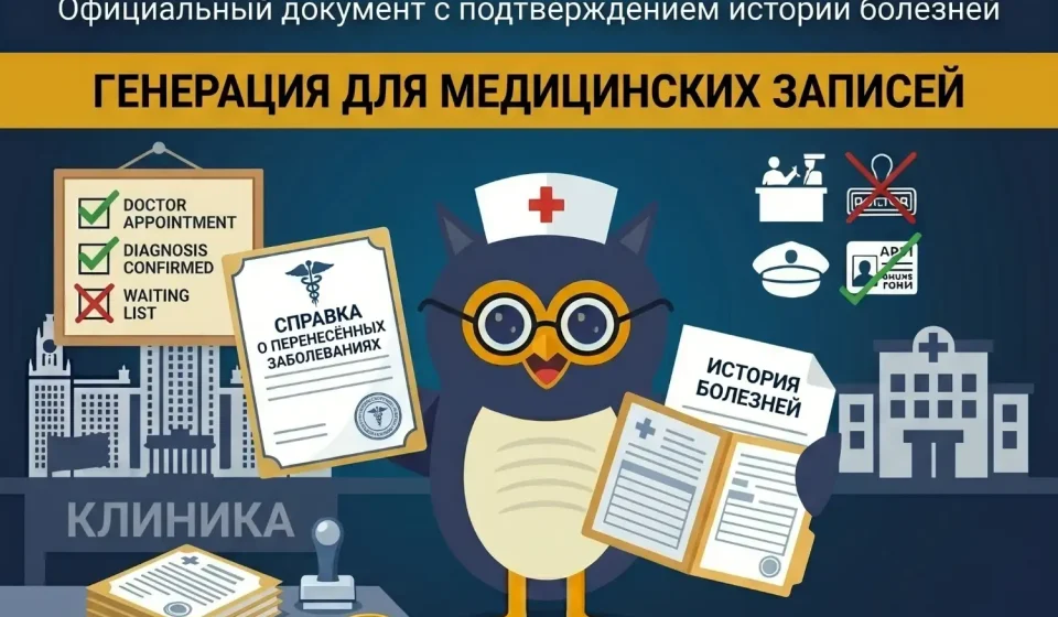 Справка о перенесённых заболеваниях купить